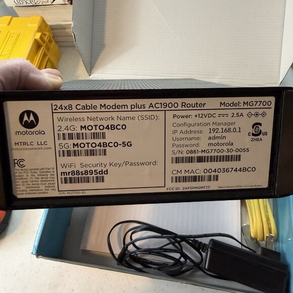 Motorola Wireless Modem MG 7700 Approved For Xfinity Cox - VGC - Picture 7 of 8